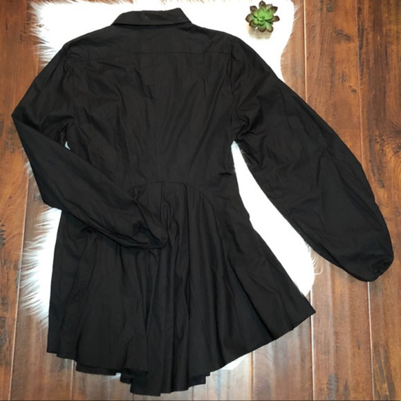 FREE PEOPLE Black All the Time Front Button Tunic - Picture 7 of 8